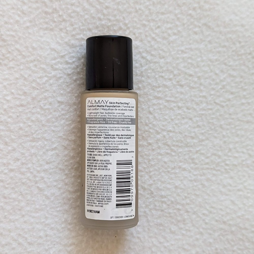 Neutral Buff 110 Skin Perfecting Comfort Matte Foundation Hypoallergenic Almay - Picture 7 of 9